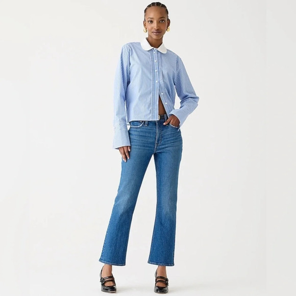 NWT J. Crew 9’’ Demi Boot Crop Jeans in Medium Wash Size 37 - Picture 3 of 16